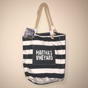 Martha’s Vineyard stone washed nautical beach tote
